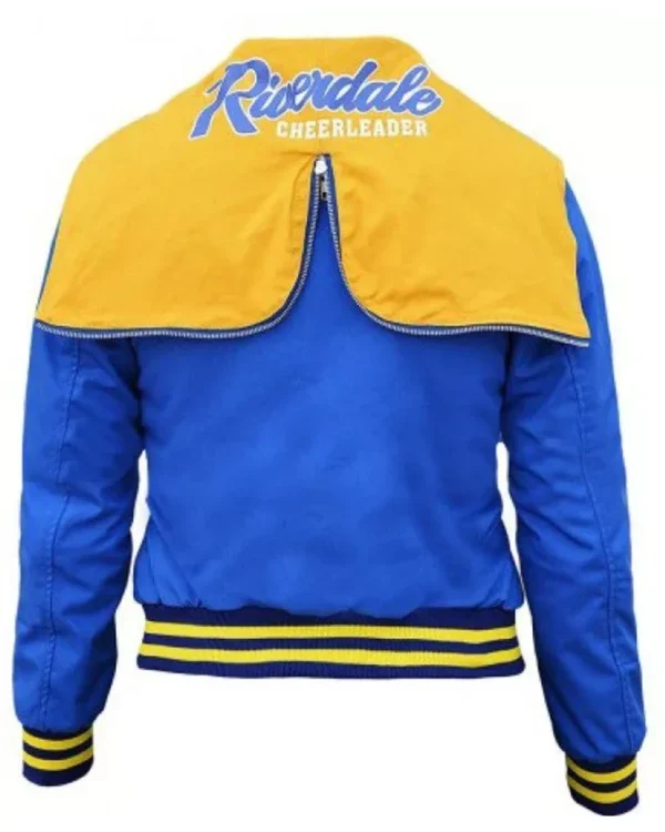 Womens Riverdale Cheer Girls Blue and Yellow Jacket With Hood