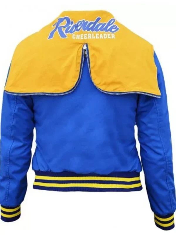 Womens Riverdale Cheer Girls Blue and Yellow Jacket With Hood