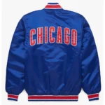 World Series Champions 2016 Chicago Cubs Blue Satin Jacket