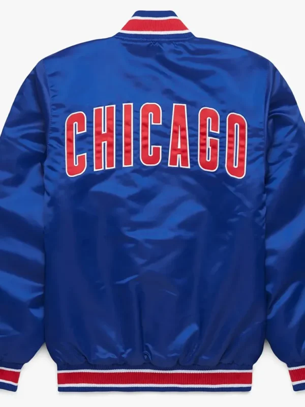 World Series Champions 2016 Chicago Cubs Blue Satin Jacket