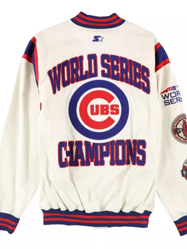 World Series Champions Chicago Cubs Off White Jacket
