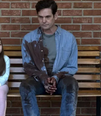 Young Hugh Crain The Haunting of Hill House Blue Denim Jacket