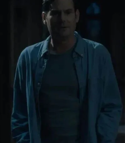 Young Hugh Crain The Haunting of Hill House Blue Denim Jacket