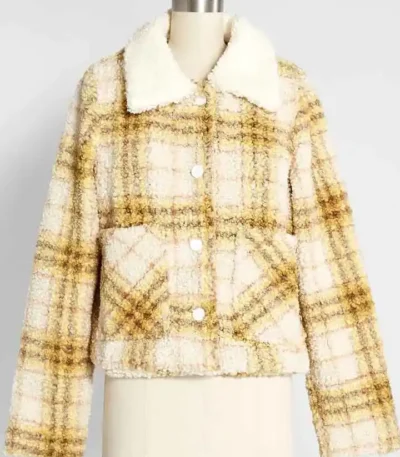 Young Kara Danvers Supergirl S6 Yellow Plaid Jacket