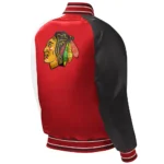 Youth Chicago Blackhawks Red Varsity Satin Jacket