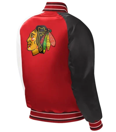 Youth Chicago Blackhawks Red Varsity Satin Jacket