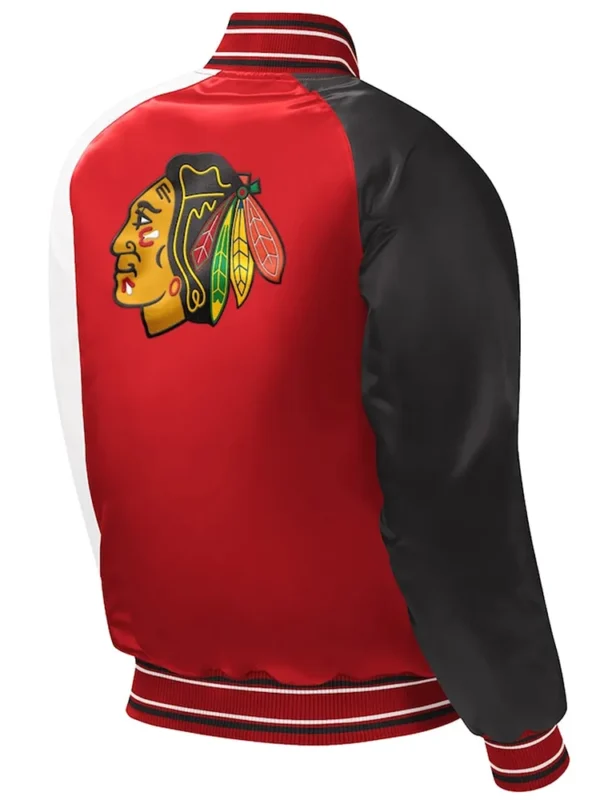 Youth Chicago Blackhawks Red Varsity Satin Jacket