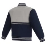 Youth Columbus Blue Jackets Poly Twill Navy and Gray Jacket