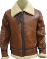 Power Book III Raising Kanan Lou Lou Brown Shearling Jacket