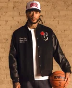 Derrick Rose Chicago Bulls Black Retirement Letterman Jacket