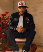 Derrick Rose Chicago Bulls Black Retirement Letterman Jacket