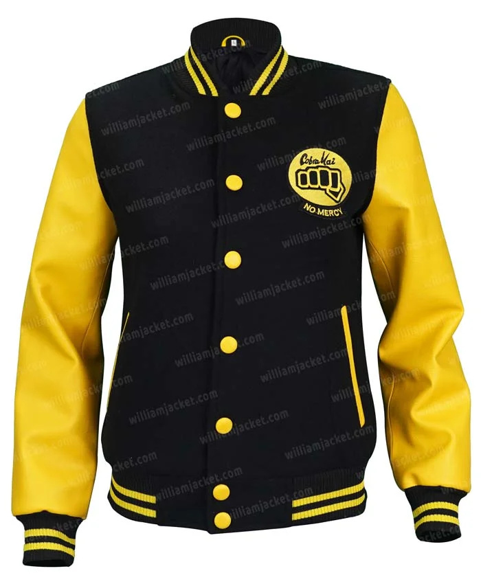 Cobra Kai Karate Kid Moletom Varsity Letterman Jacket Cobra Kai Karate Kid Moletom Varsity Letterman Jacket
