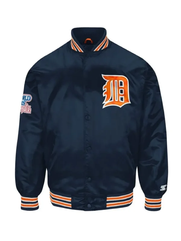 1984’s Detroit Tigers Dugout Navy Satin Jacket