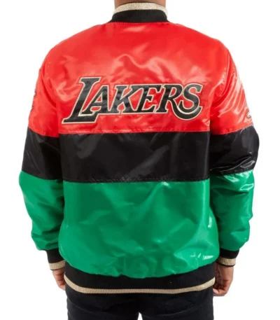 75th Anniversary Los Angeles Lakers Satin Color Block Jacket