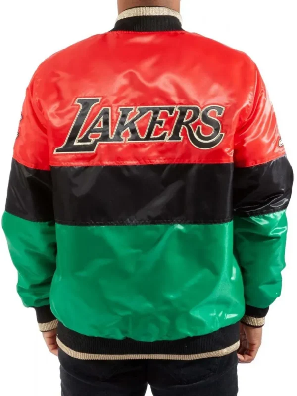 75th Anniversary Los Angeles Lakers Satin Color Block Jacket