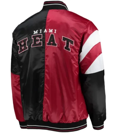 75th Anniversary Miami Heat Leader Red/Black Satin Jacket