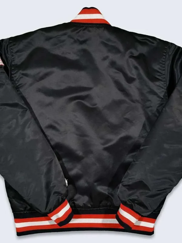 80s Detroit Red Wings Black Bomber Jacket