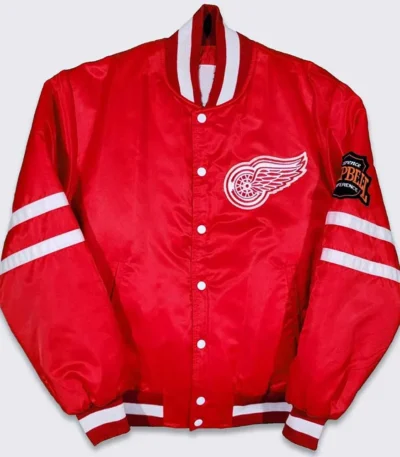 80s Detroit Red Wings Campbell Red Bomber Jacket