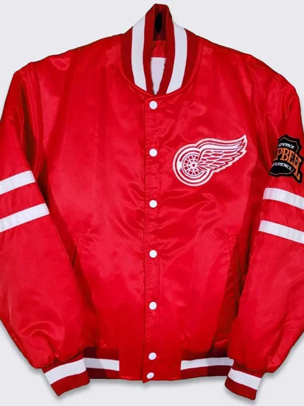 80s Detroit Red Wings Campbell Red Bomber Jacket