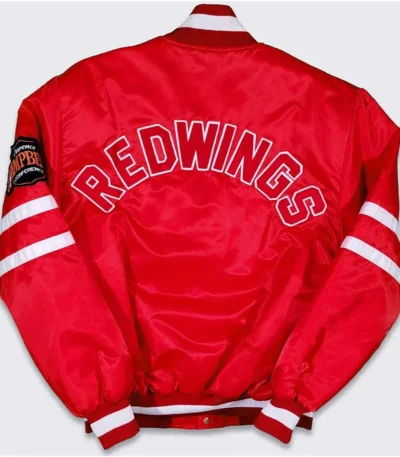 80s Detroit Red Wings Campbell Red Bomber Jacket