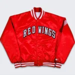 80s Detroit Red Wings Red Bomber Jacket