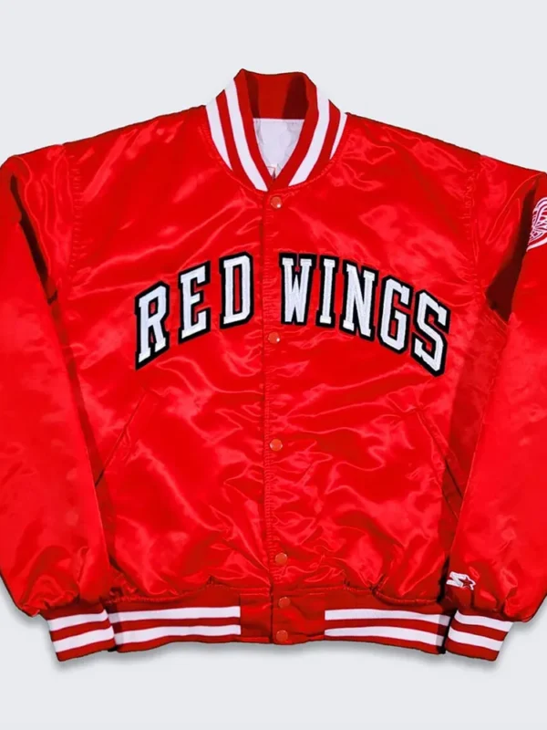 80s Detroit Red Wings Red Bomber Jacket