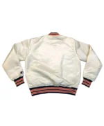 Detroit Tigers 80’s Bomber White Satin Jacket