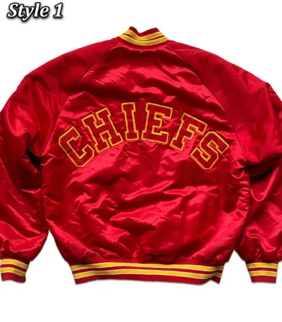 80s Kansas City Chiefs Satin Red Jacket