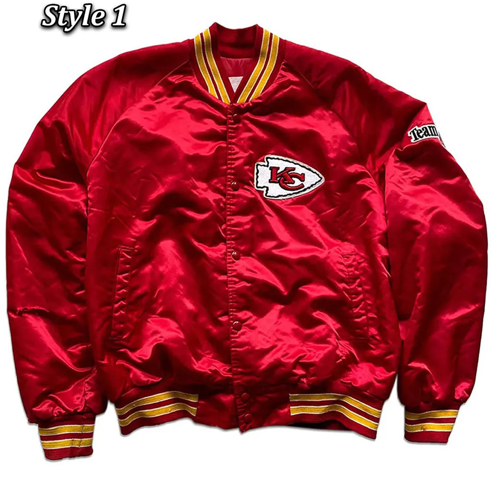 80s Kansas City Chiefs Satin Red Jacket 80s Kansas City Chiefs Satin Red Jacket