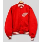 90s Detroit Red Wings Red Bomber Jacket
