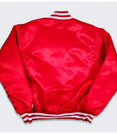 90s Detroit Red Wings Red Bomber Jacket
