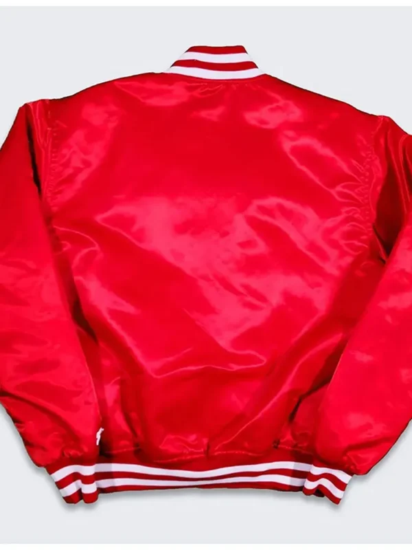 90s Detroit Red Wings Red Bomber Jacket