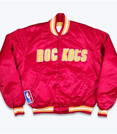 90s Rockets Red Satin Jacket