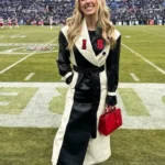 AFC Championship Brittany Mahomes Chiefs Leather Coat
