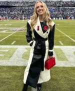 AFC Championship Brittany Mahomes Chiefs Leather Coat