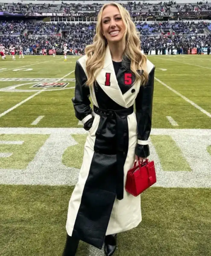 AFC Championship Brittany Mahomes Chiefs Leather Coat AFC Championship Brittany Mahomes Chiefs Leather Coat