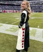 AFC Championship Brittany Mahomes Chiefs Leather Coat