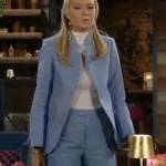 Abby Newman Chancellor The Young and The Restless Blue Metallic Blazer