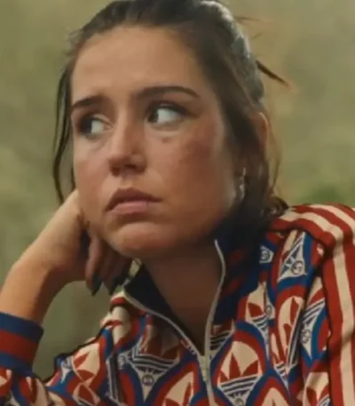 Adele Exarchopoulos Wingwomen 2023 Crop Bomber Jacket