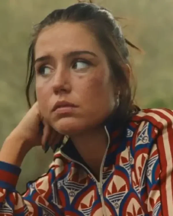 Adele Exarchopoulos Wingwomen 2023 Crop Bomber Jacket