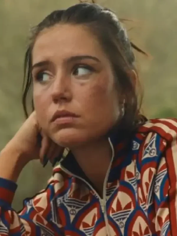 Adele Exarchopoulos Wingwomen 2023 Crop Bomber Jacket