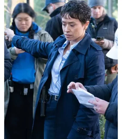 Tracker S03 Agent Temple Blue Trench Coat
