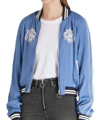 Aisha Fate The Winx Saga Blue Studded Bomber Jacket