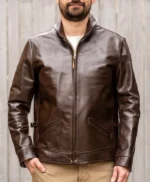 Aldrick Brown Leather Vintage Jacket