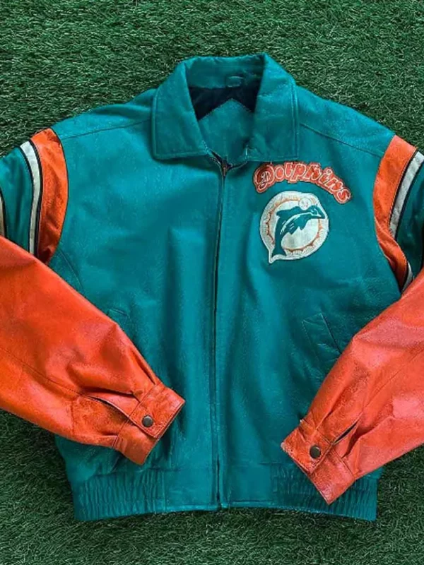 Alix Earle Miami Dolphins Leather Jacket