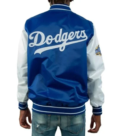 All-Star Game 2022 LA Dodgers Black and Blue Satin Jacket