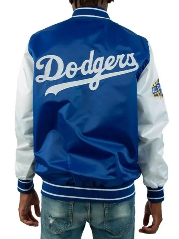 All-Star Game 2022 LA Dodgers Black and Blue Satin Jacket