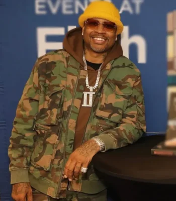 Allen Iverson Camo Bomber Jacket