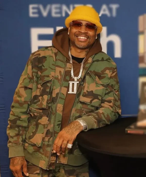 Allen Iverson Camo Bomber Jacket