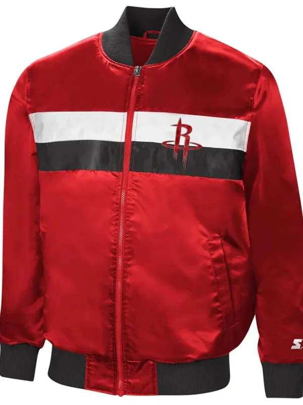 Ambassador Rockets Bomber Red Satin Jacket